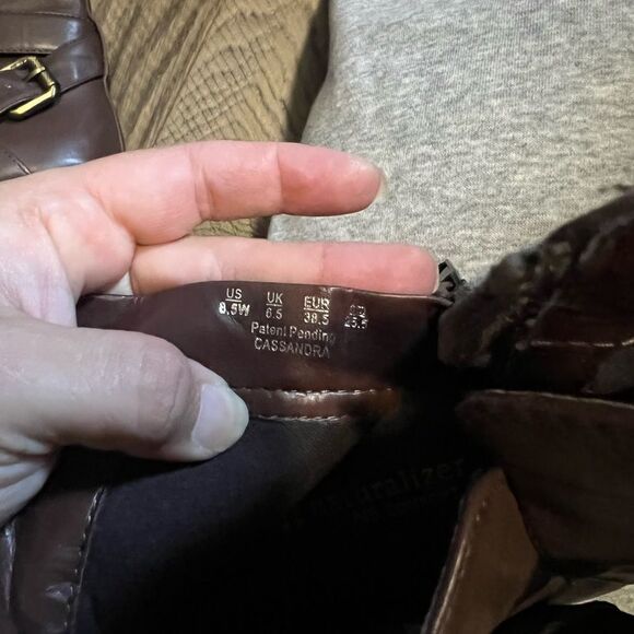 Naturalizer Brown Leather Booties Size 8.5 - Picture 13 of 14